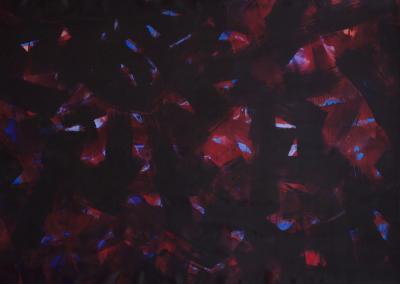 Dora Hara, Cień IX, 2011, farby wodne, jedwab, sklejka, 135 x&nbsp;195&nbsp;cm