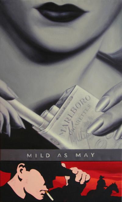Małgorzata Rozenau, Mild as&nbsp;May, 2010, akryl, olej, pł&oacute;tno, 100 x&nbsp;60&nbsp;cm