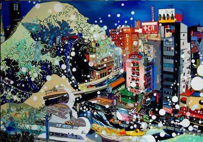 Marta Frej, Tsunami, 2011, akryl, pł&oacute;tno, 120 x&nbsp;180 cm&nbsp; 