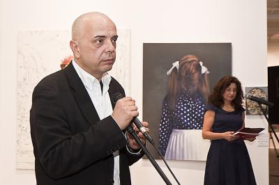 Paweł Jarodzki &ndash; przewodniczący jury i&nbsp;Agata Smalcerz &ndash; dyrektor Galerii Bielskiej BWA 
