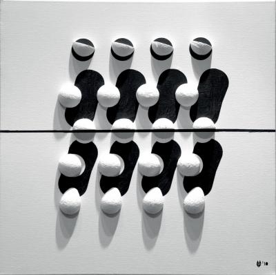 Tadeusz Moskała, 6D, 2010, akryl, styropian, pł&oacute;tno, 60 x&nbsp;60&nbsp;cm