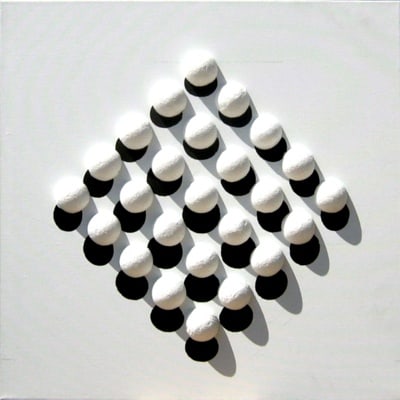 Tadeusz Moskała, 6D, 2010, akryl, styropian, pł&oacute;tno, 60 x&nbsp;60&nbsp;cm