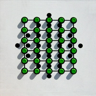 Tadeusz Moskała, 6D, 2010, akryl, PCV, pł&oacute;tno, 60 x&nbsp;60&nbsp;cm