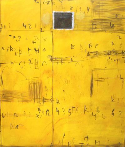 Maciej Linttner, Logika stojącej wody, tempera, olej, 180 x&nbsp;150&nbsp;cm