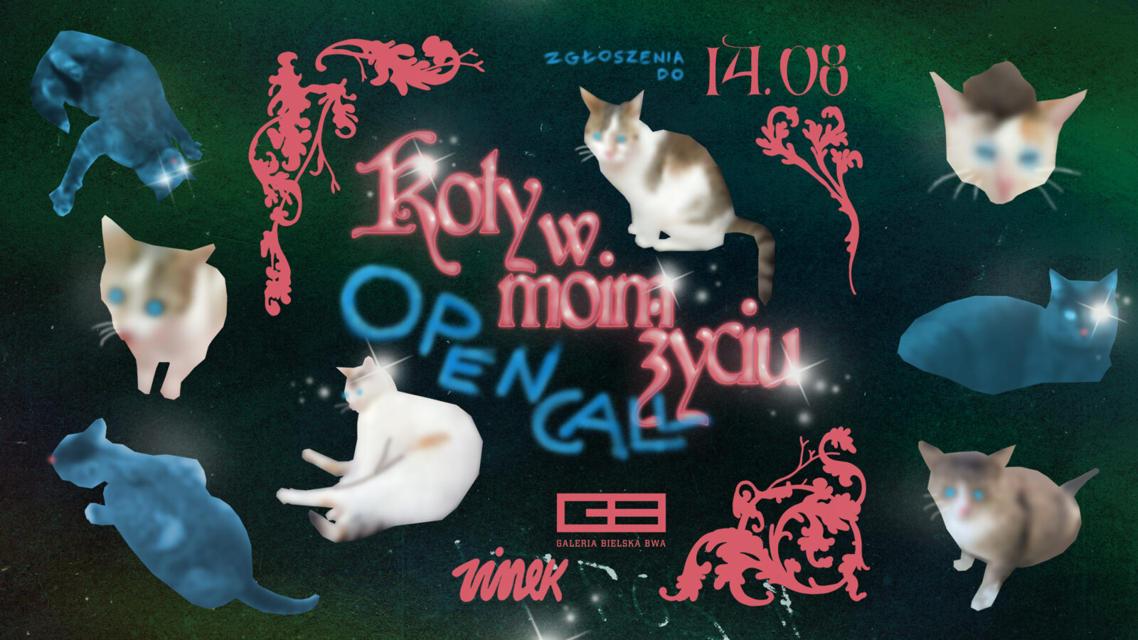 Grafika promująca open call KOTY W MOIM ŻYCIU, osoba autorska: Kiju Klejzik